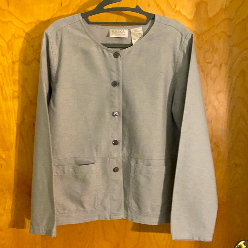 Erika Collection Petites Linen Jacket Size PS